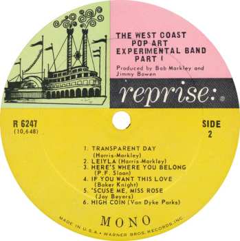 LP The West Coast Pop Art Experimental Band: Part One