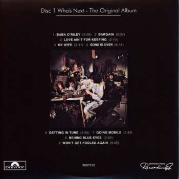 10CD/Coffret/Blu-ray The Who: Who's Next | Life House DLX | LTD