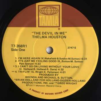 LP Thelma Houston: The Devil In Me