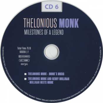 10CD/Coffret Thelonious Monk: Milestones Of A Legend