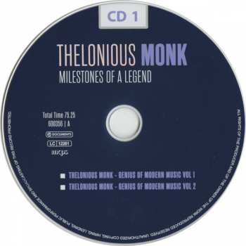 10CD/Coffret Thelonious Monk: Milestones Of A Legend