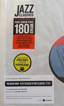 LP Thelonious Monk: Thelonious Monk Plays The Music Of Duke Ellington LTD