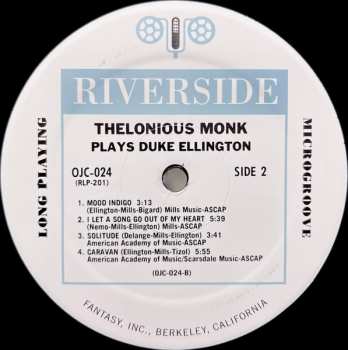 LP Thelonious Monk: Thelonious Monk Plays Duke Ellington