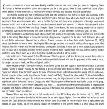 CD John Coltrane: Thelonious Monk With John Coltrane