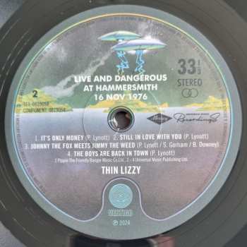 2LP Thin Lizzy: Live And Dangerous At Hammersmith 16 Nov 1976