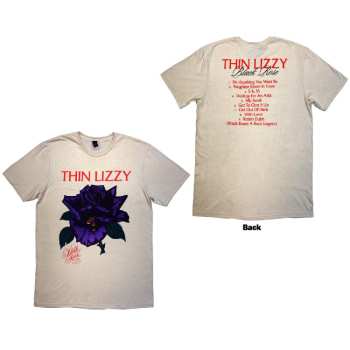 Marchandises Thin Lizzy: Thin Lizzy Unisex T-shirt: Black Rose Tracklist (back Print) (small) S