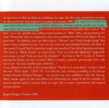 CD Thirsty Moon: I'll Be Back - Live '75