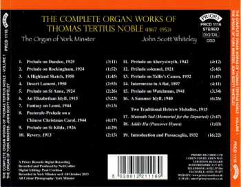 CD Thomas Tertius Noble: The Complete Organ Works Of Thomas Tertius Noble: Volume 1