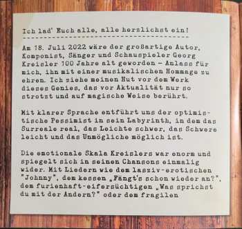 CD Tim Fischer: TIGERFEST tim fischer singt georg kreisler