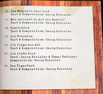 CD Tim Fischer: TIGERFEST tim fischer singt georg kreisler