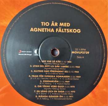 LP Agnetha Fältskog: Tio År Med Agnetha LTD | NUM | CLR