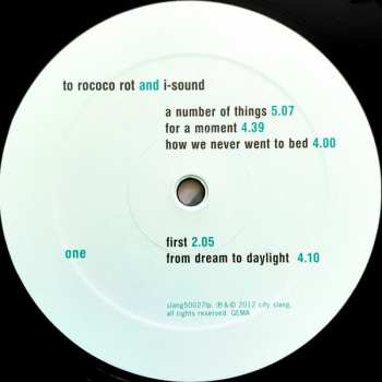 LP/CD To Rococo Rot: Music Is A Hungry Ghost LTD
