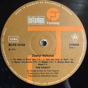LP Tom Fogerty: Zephyr National