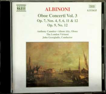 CD Tomaso Albinoni: Oboe Concerti Vol. 3