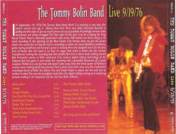 LP Tommy Bolin Band: Live 9/19/76 LTD