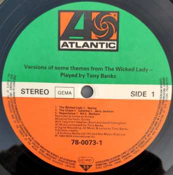 LP Tony Banks: The Wicked Lady (Original SoundTrack)