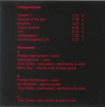 CD Tony Oxley: February Papers