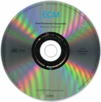 CD Tord Gustavsen Ensemble: Restored, Returned