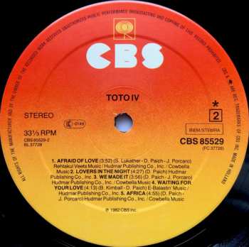 LP Toto: Toto IV