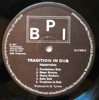 Album Tradition: Tradition In Dub