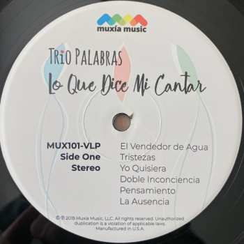 LP Trio Palabras: Lo Que Dice Mi Cantar