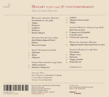 CD Trio Stadler: Mozart & Contemporaries