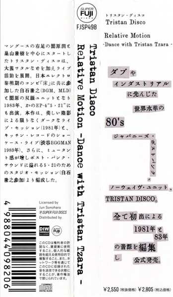 CD Tristan Disco: Relative Motion -Dance With Tristan Tzara -
