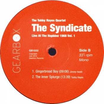 LP Tubby Hayes Quartet: The Syndicate: Live At The Hopbine 1968 Vol.1 LTD