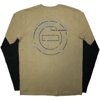 Marchandises Type O Negative: Type O Negative Unisex Layered Long Sleeve T-shirt: Tree (black & Green) (back Print) (medium) M