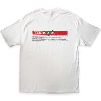 Marchandises U2: U2 Unisex T-shirt: Vertigo 2005 Band Photo (back Print & Ex-tour) (x-large) XL