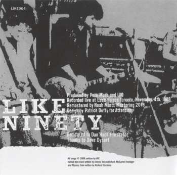 CD UIC: Live / Like Ninety