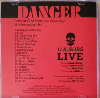 CD UK Subs: Danger (U.K. Subs Live)