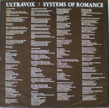 LP Ultravox: Systems Of Romance