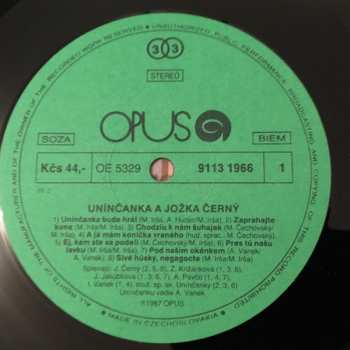 LP Jožka Černý: Unínčanka a Jožka Černý