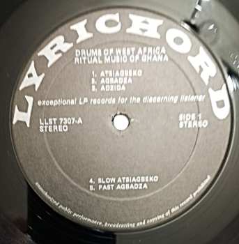 LP Unknown Artist: Drums Of West Africa - Ritual Music Of Ghana