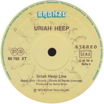2LP Uriah Heep: Uriah Heep Live
