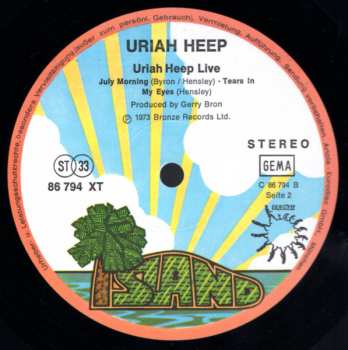 2LP Uriah Heep: Uriah Heep Live