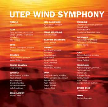 CD Utep Wind Symphony: Explorations & Discoveries