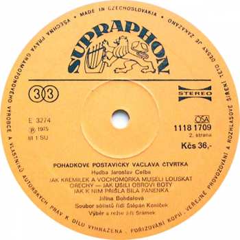 LP Václav Čtvrtek: Pohádkové Postavičky Václava Čtvrtka (Cipísek Rumcajs Manka Křemílek Vochomůrka) (85 1)