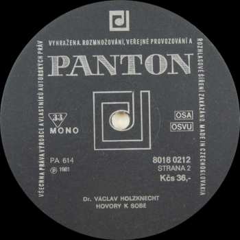 LP Václav Holzknecht: Hovory K Sobě