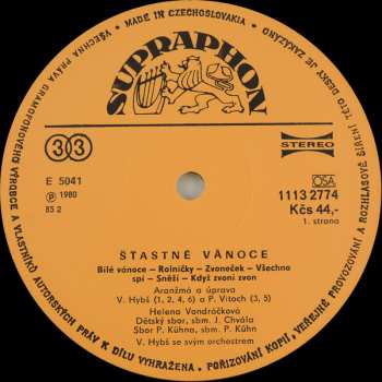 LP Václav Hybš Orchestra: Šťastné Vánoce