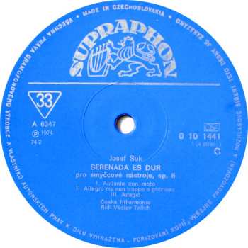 3LP/Coffret Josef Suk: Talichovský Archiv (I.) - Skladby Josefa Suka