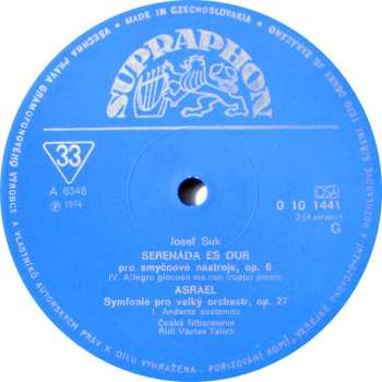 3LP/Coffret Josef Suk: Talichovský Archiv (I.) - Skladby Josefa Suka