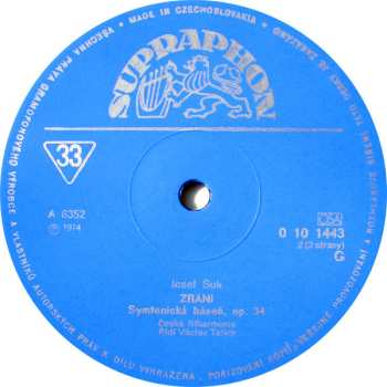 3LP/Coffret Josef Suk: Talichovský Archiv (I.) - Skladby Josefa Suka