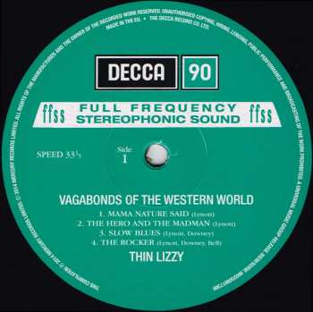 LP Thin Lizzy: Vagabonds Of The Western World