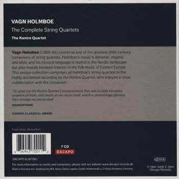 7CD/Coffret Vagn Holmboe: The Complete String Quartets