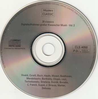 CD Various: 20 Classics - Digitalaufnahmen Großer Klassischer Musik - Vol. 2