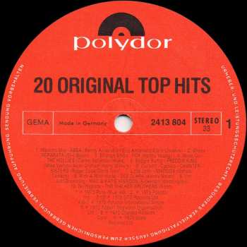 LP Various: 20 Original Top Hits 1/76