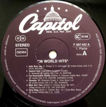 3LP/Coffret Various: 36 World Hits