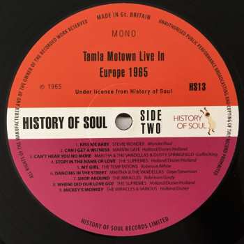 LP Various: A Collection Of 21 Tamla Motown Sounds - Tamla Motown Live in Europe 1965